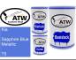 Preview: Kia, Sapphire Blue Metallic, T5: 500ml Lackdose + 500ml Klarlack + 250ml Härter - Set, von ATW Autoteile West.